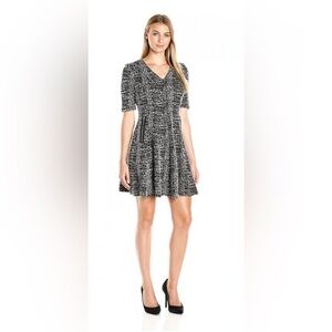 Julian Taylor Black and White Tweed Women's Dress